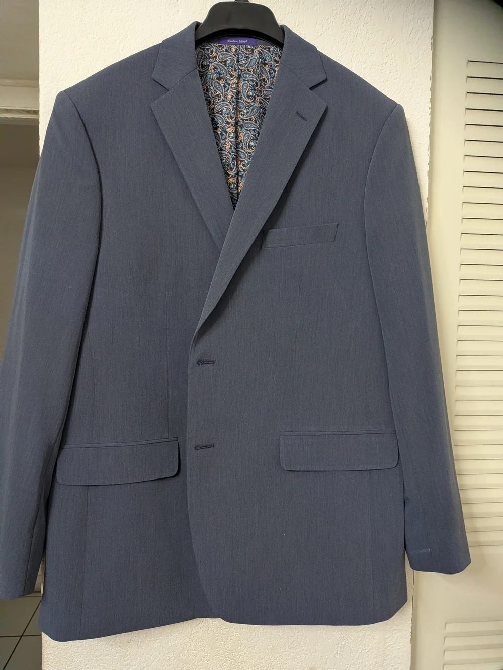 Alan Flusser Men's Navy Sport Coat with Paisley Lining